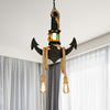 4-Light Pendant Light Vintage Kerosene Clear Glass Chandelier - Rebooters