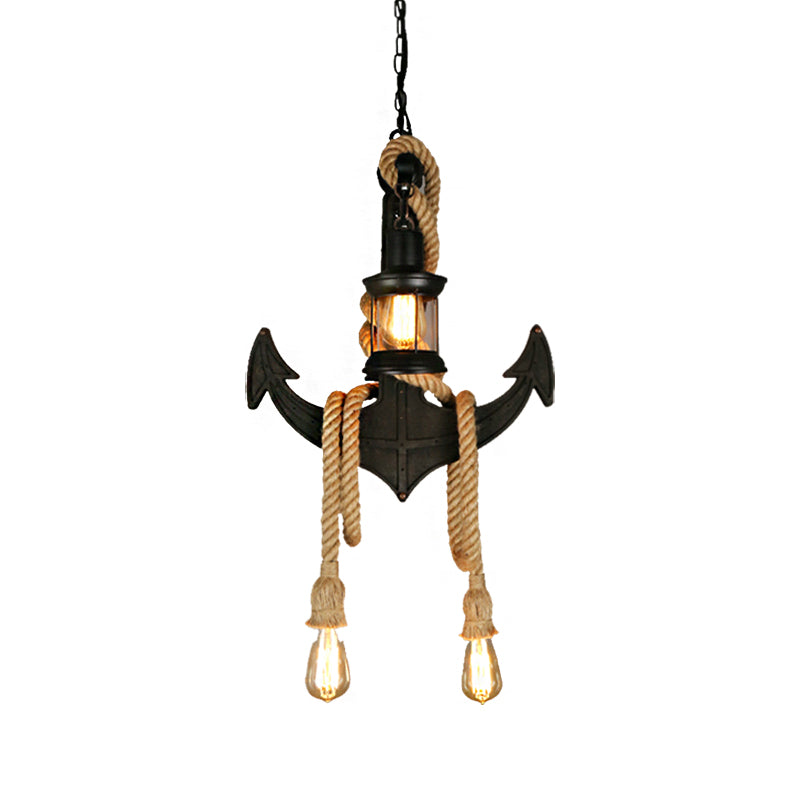 4-Light Pendant Light Vintage Kerosene Clear Glass Chandelier - Rebooters
