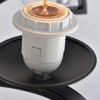 3/6 Lights Chandelier Light with Cylinder Frosted Glass Shade Black Ceiling Lamp - Rebooters