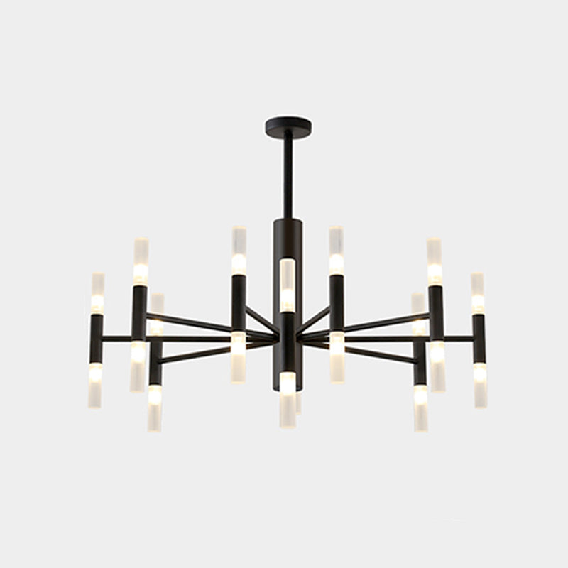 Radial Shaped Living Room Ceiling Lighting Metallic Postmodern LED Chandelier Light Fixture - Rebooters