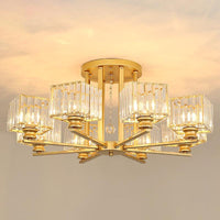 Artistic Radial Suspension Light Metallic Living Room Chandelier - Rebooters