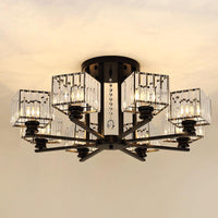 Artistic Radial Suspension Light Metallic Living Room Chandelier - Rebooters