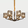 Triangle Chandelier Light Simplicity Smoked Glass Pendant - Rebooters