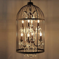 Birdcage Restaurant Ceiling Chandelier Farmhouse Crystal Light - Rebooters