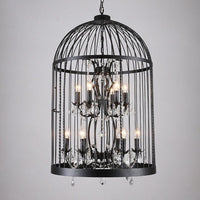 Birdcage Restaurant Ceiling Chandelier Farmhouse Crystal Light - Rebooters