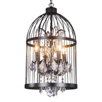 Birdcage Restaurant Ceiling Chandelier Farmhouse Crystal Light - Rebooters