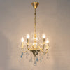 Faux Candle Hanging Pendant Light Rural Gold Chandelier - Rebooters