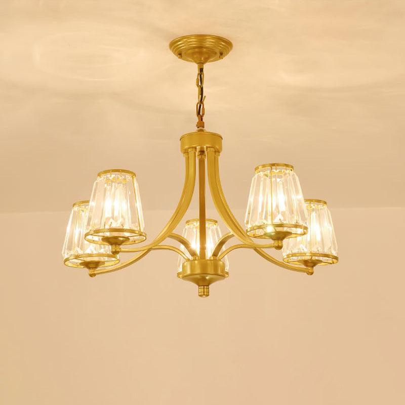 Crystal Prism Hanging Chandelier Conical Pendant Light - Rebooters