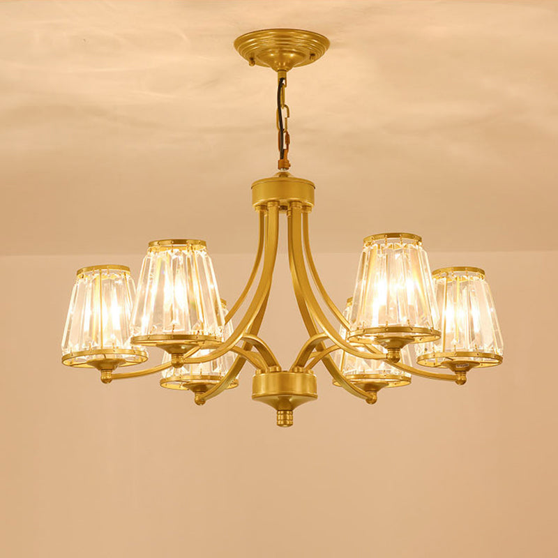 Crystal Prism Hanging Chandelier Conical Pendant Light - Rebooters