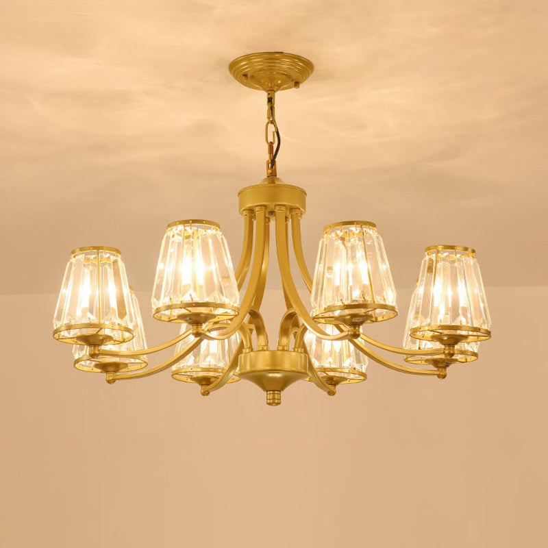 Crystal Prism Hanging Chandelier Conical Pendant Light - Rebooters