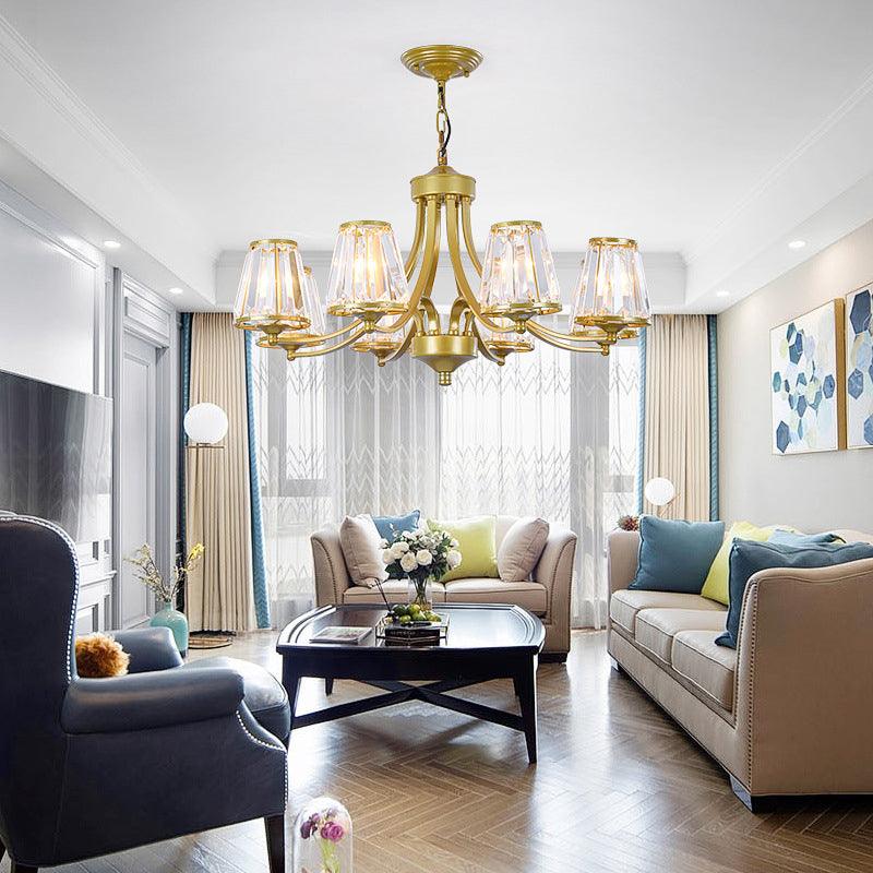 Crystal Prism Hanging Chandelier Conical Pendant Light - Rebooters