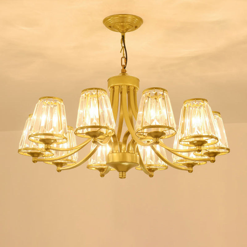Crystal Prism Hanging Chandelier Conical Pendant Light - Rebooters