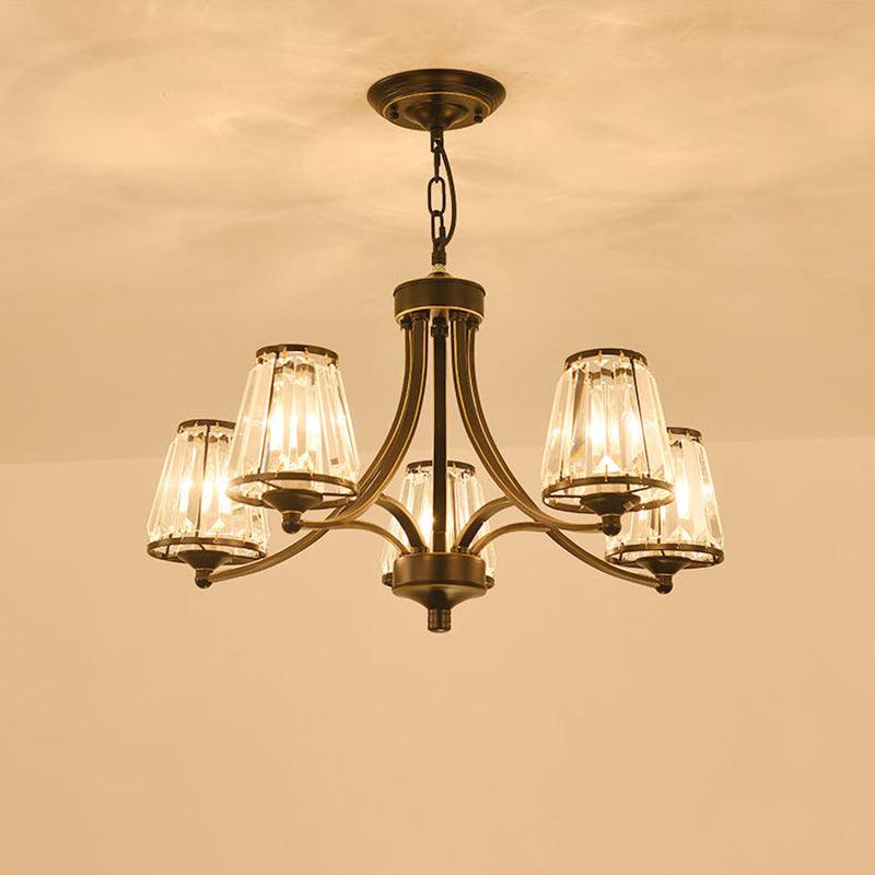 Crystal Prism Hanging Chandelier Conical Pendant Light - Rebooters