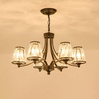 Crystal Prism Hanging Chandelier Conical Pendant Light - Rebooters