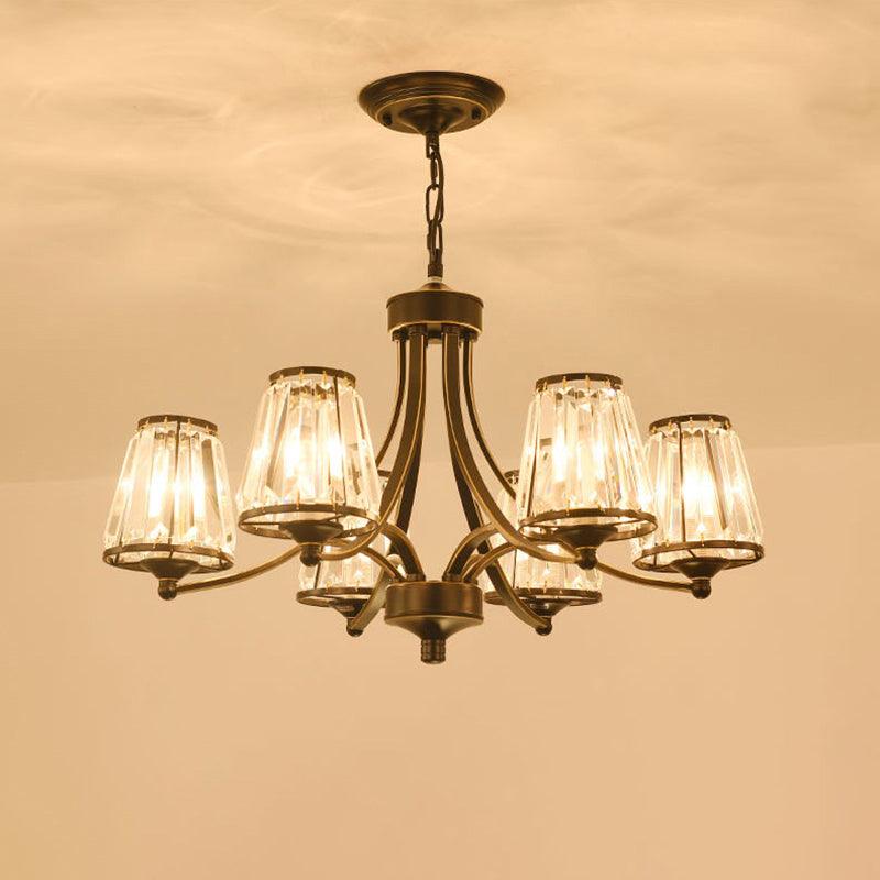 Crystal Prism Hanging Chandelier Conical Pendant Light - Rebooters