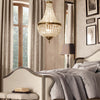 Brass Empire Chandelier French Country Crystal Pendant Light - Rebooters