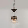 Victorian Crown Shaped Hanging Lamp Clear Teardrop Crystal Chandelier - Rebooters