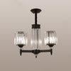 Black Chandelier Lighting Vintage Rectangular-Cut Crystal Ceiling Fixture - Rebooters