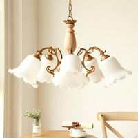5 Lights Chandelier Light with Scalloped Metal Shade - Rebooters