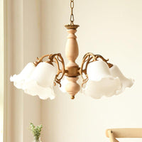 5 Lights Chandelier Light with Scalloped Metal Shade - Rebooters