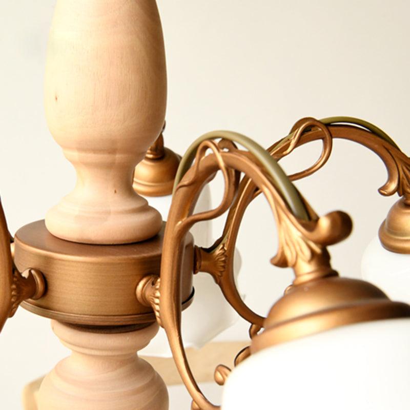 5 Lights Chandelier Light with Scalloped Metal Shade - Rebooters