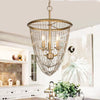 Wire Mesh Chandelier Light Modern Metal 3 Lights Gold - Rebooters