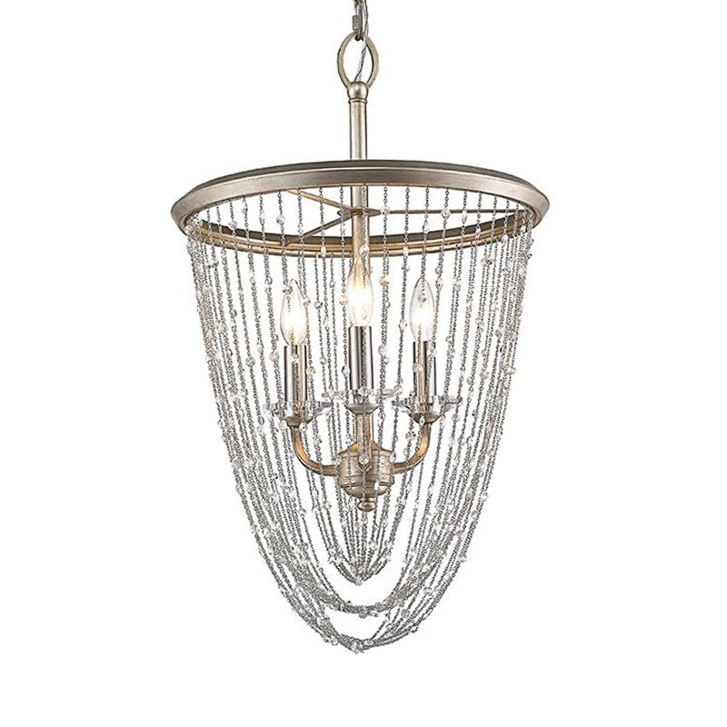 Wire Mesh Chandelier Light Modern Metal 3 Lights Gold - Rebooters