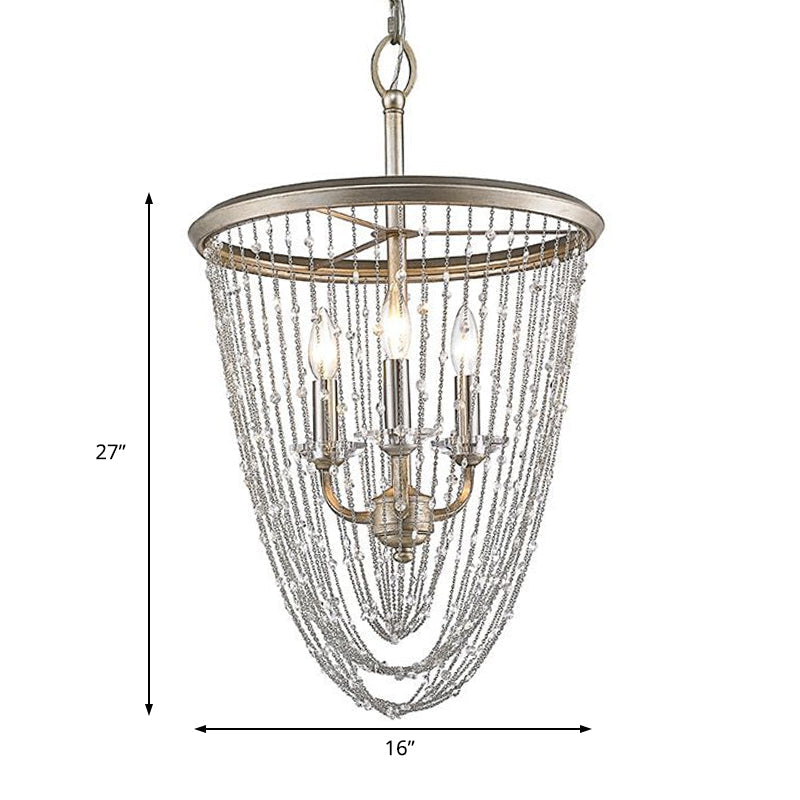 Wire Mesh Chandelier Light Modern Metal 3 Lights Gold - Rebooters