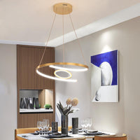 18"/23.5" Wide Twist Chandelier Lamp Modern Acrylic LED Gold Hanging Pendant Lamp - Rebooters