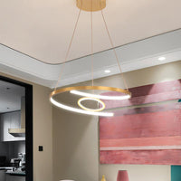18"/23.5" Wide Twist Chandelier Lamp Modern Acrylic LED Gold Hanging Pendant Lamp - Rebooters
