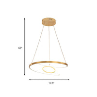 18"/23.5" Wide Twist Chandelier Lamp Modern Acrylic LED Gold Hanging Pendant Lamp - Rebooters