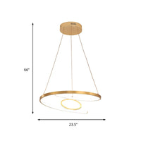 18"/23.5" Wide Twist Chandelier Lamp Modern Acrylic LED Gold Hanging Pendant Lamp - Rebooters
