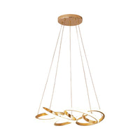 19.5"/25.5" Wide Curve Chandelier Lamp Modernism Gold Pendant - Rebooters