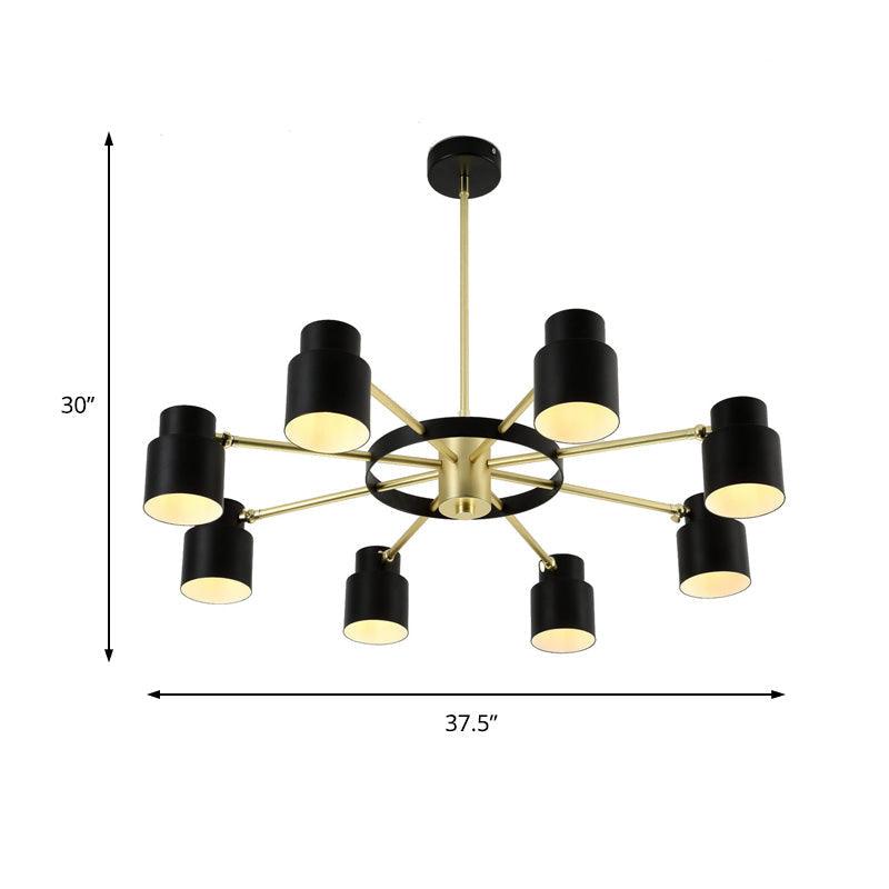 6/8 Lights Radial Pendant Chandelier Contemporary Metal Light - Rebooters