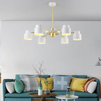 6/8 Lights Radial Pendant Chandelier Contemporary Metal Light - Rebooters