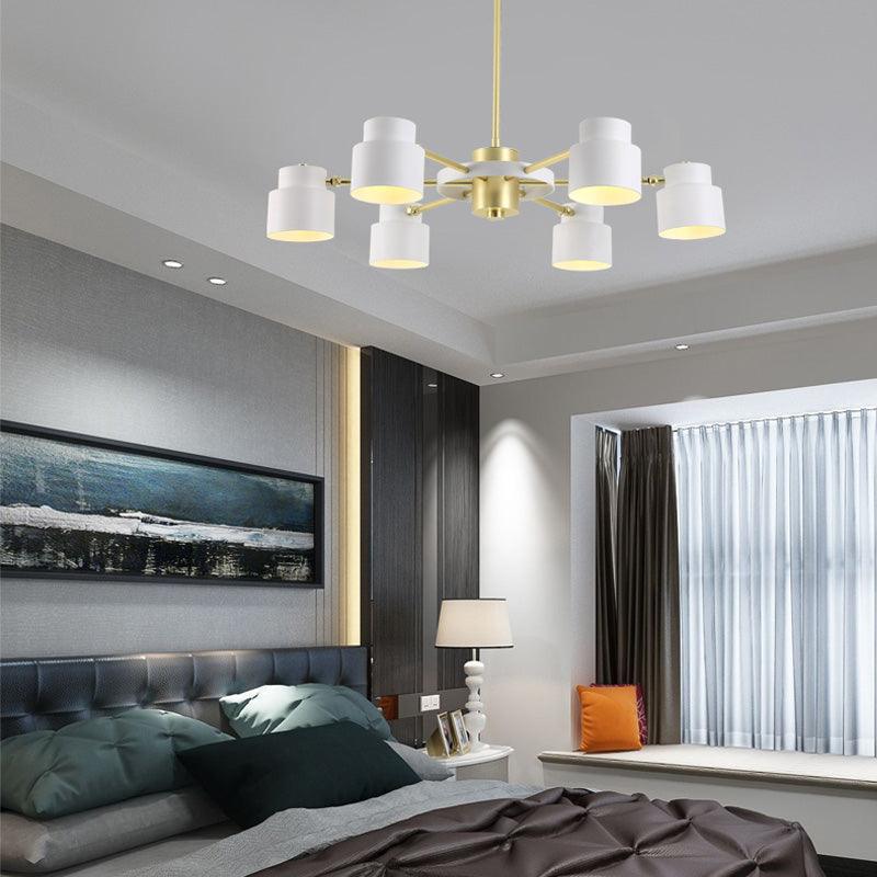 6/8 Lights Radial Pendant Chandelier Contemporary Metal Light - Rebooters