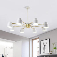 6/8 Lights Radial Pendant Chandelier Contemporary Metal Light - Rebooters