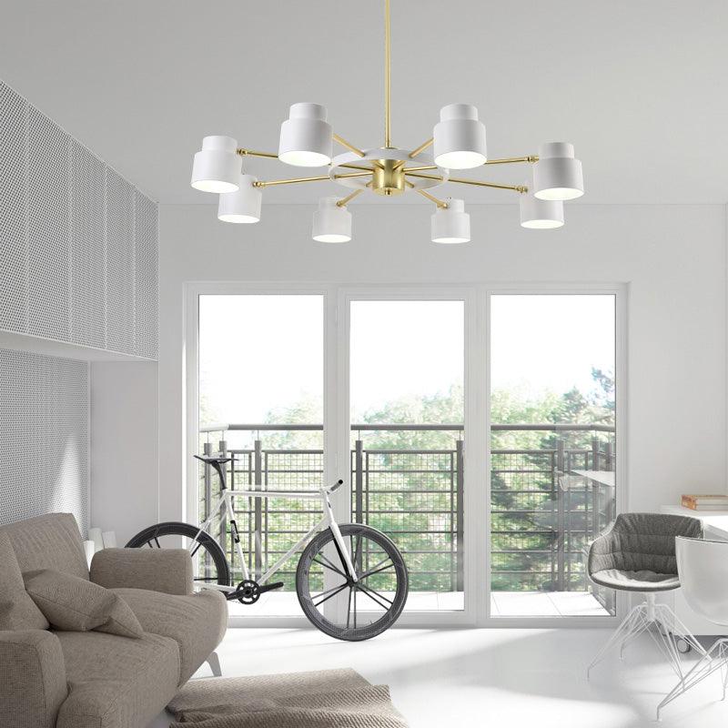 6/8 Lights Radial Pendant Chandelier Contemporary Metal Light - Rebooters