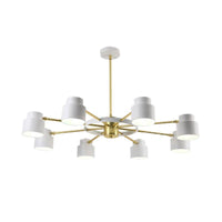 6/8 Lights Radial Pendant Chandelier Contemporary Metal Light - Rebooters