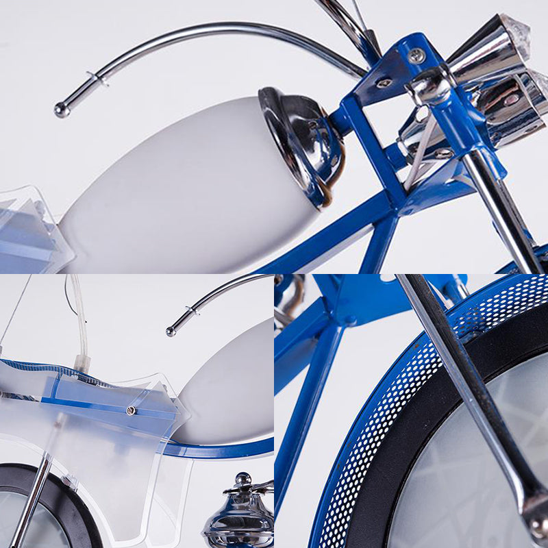 Blue/White Bicycle Chandelier Light Fixture Kids 2/3 Lights - Rebooters