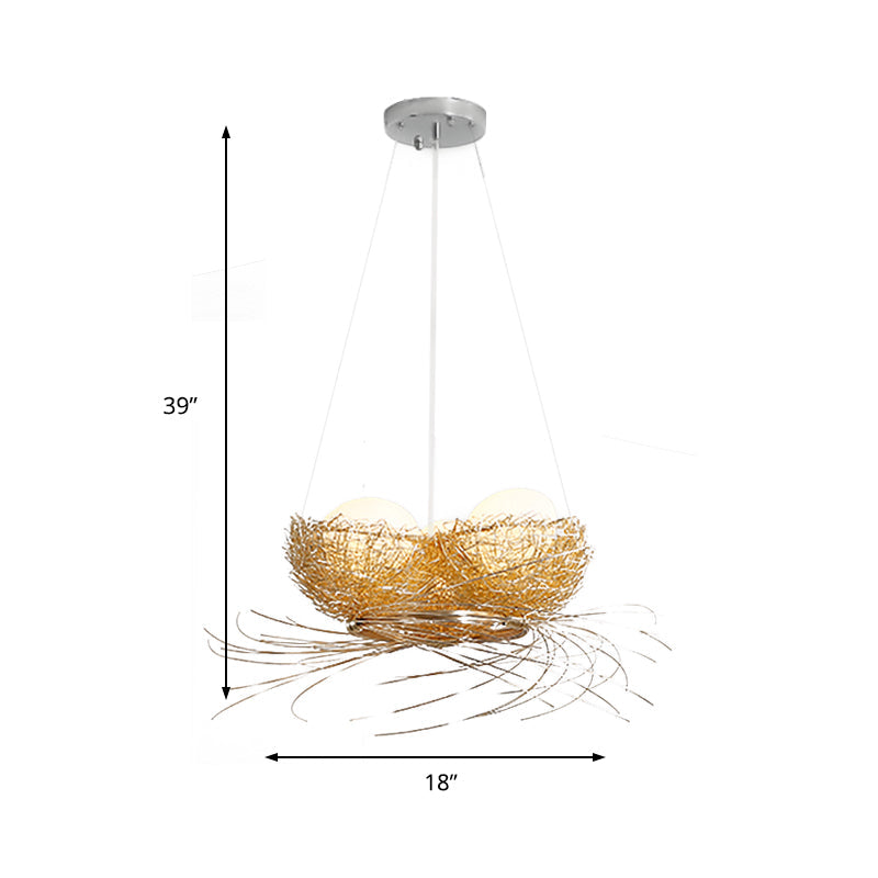 Egg Shaped Chandelier Pendant Art Deco White Glass Lamp - Rebooters