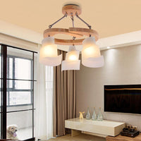 3/5 Bulbs Spiral Chandelier Nordic Frosted Glass Pendant Light - Rebooters