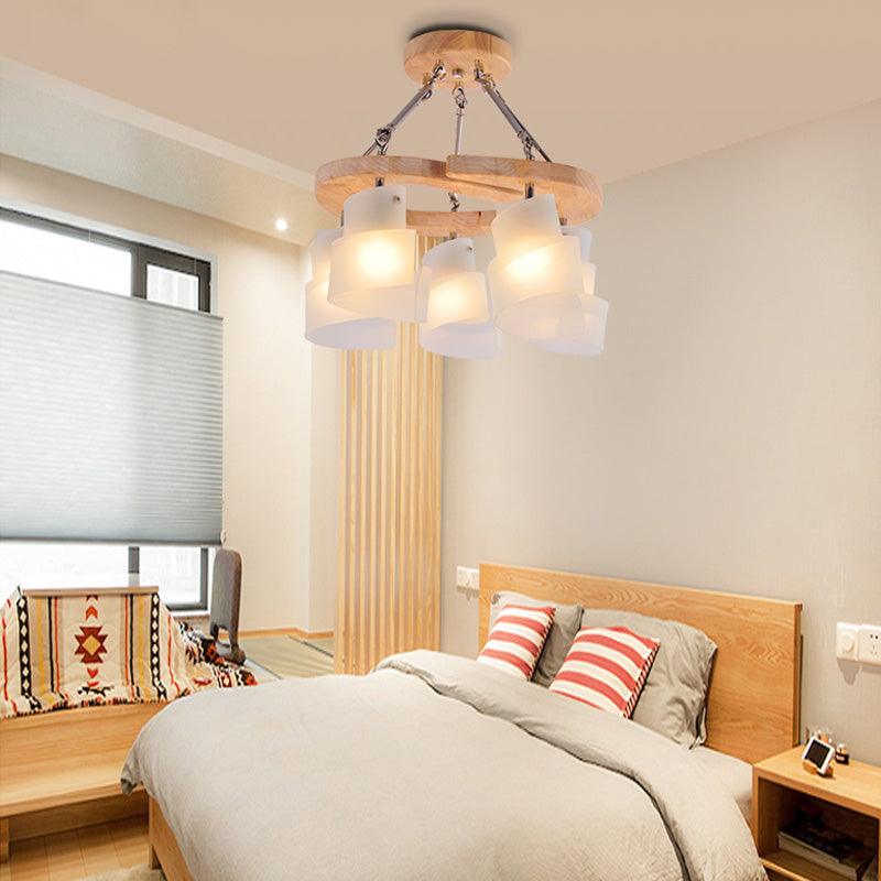 3/5 Bulbs Spiral Chandelier Nordic Frosted Glass Pendant Light - Rebooters