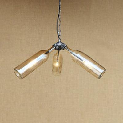 3 Heads Bottle Hanging Lamp Rustic Industrial Chandelier - Rebooters