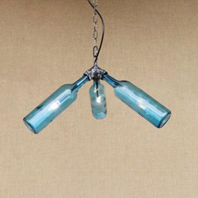 3 Heads Bottle Hanging Lamp Rustic Industrial Chandelier - Rebooters