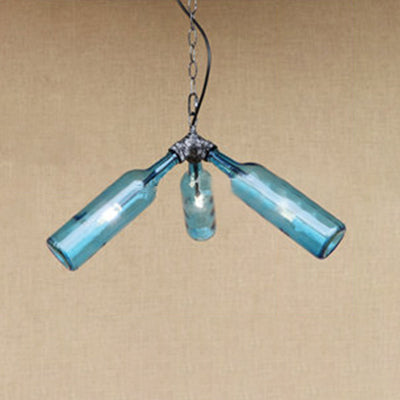 3 Heads Bottle Hanging Lamp Rustic Industrial Chandelier - Rebooters