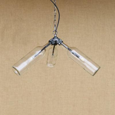 3 Heads Bottle Hanging Lamp Rustic Industrial Chandelier - Rebooters