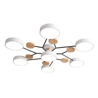 Acrylic Round Shade LED Ceiling Lighting Simplistic 7 Heads Chandelier - Rebooters