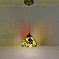 1 Head Suspension Light Decorative Dome Shade Grape Stained Glass Pendant | Rebooters - Rebooters