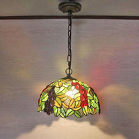 1 Head Suspension Light Decorative Dome Shade Grape Stained Glass Pendant | Rebooters - Rebooters